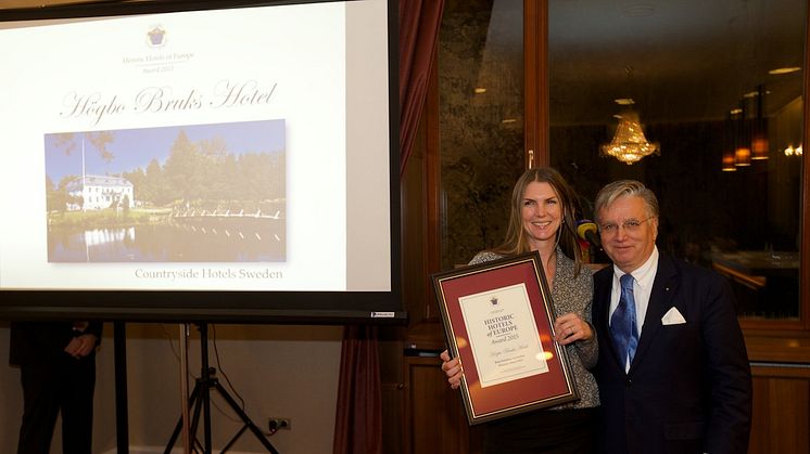 Högbo Brukshotell utnämnt till Europas ”Best Outdoor Activities Historic Hotel”.