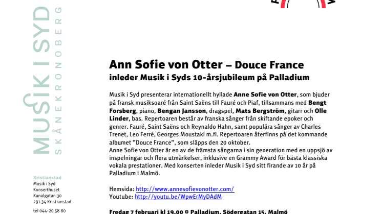 Ann Sofie von Otter – Douce France 