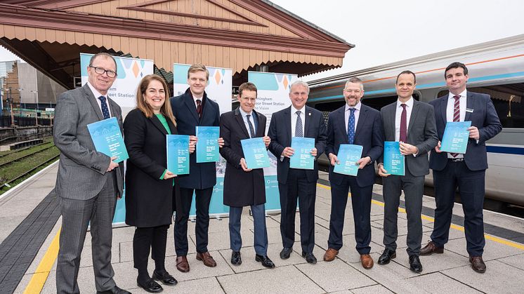 West Midlands Mayor, Andy Street and partners at Birmingham Moor Street station