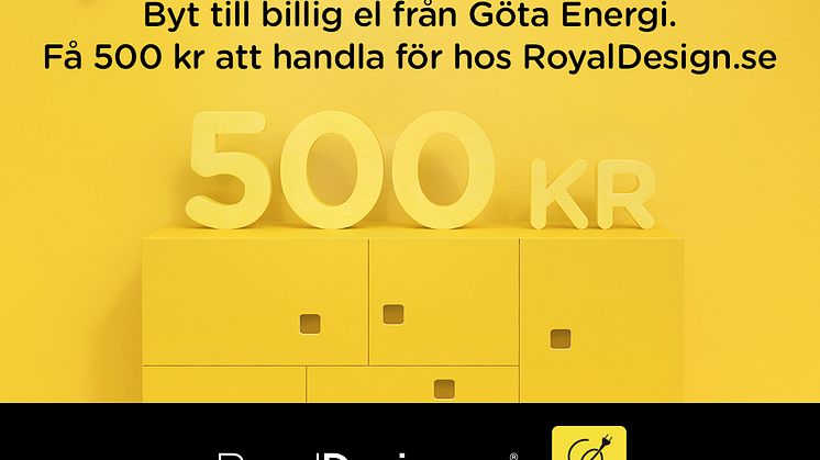 Göta Energi och RoyalDesign.se i samarbete för nöjdare kunder