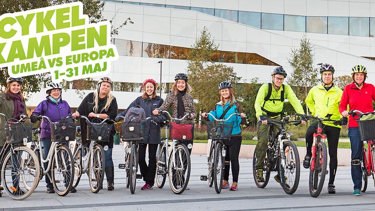 De båda vinnande lagen i Cykelkampen 2015.