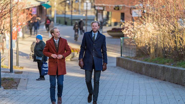 Franchisetagare Hampus Åsén och Robert Nilsson öppnar ett nytt Bjurforskontor på Lidingö.