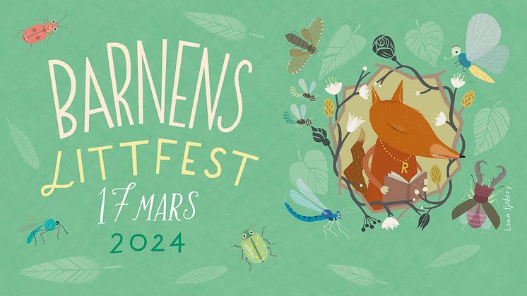 Årets illustration för Barnens Littfest, skapad av Lena Sjöberg.