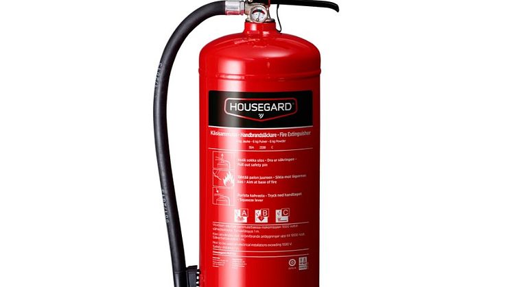 Brandsläckare bäst i test 2023 - Housegard pulver