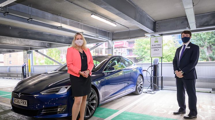 Mims Davies MP joins Govia Thameslink Railway to open a new EV charging hub in Haywards Heath