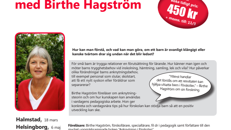 Anknytning i förskolan med Birthe Hagström