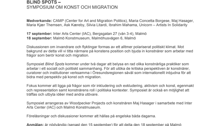 Blind Spots – om konst och migration