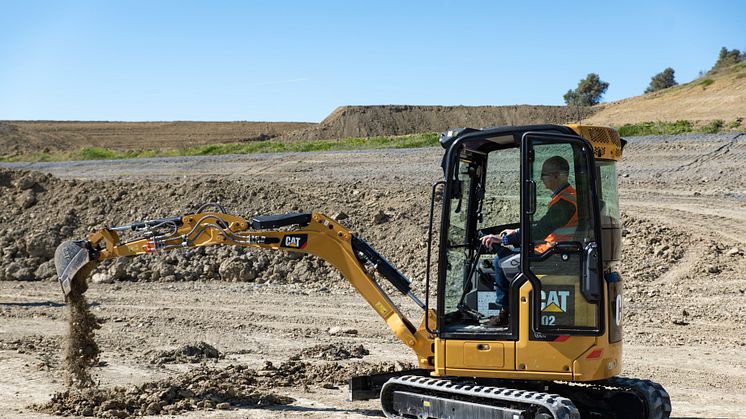 ​Nu släpps Caterpillars nya generation minigrävare i klassen 1-2 ton