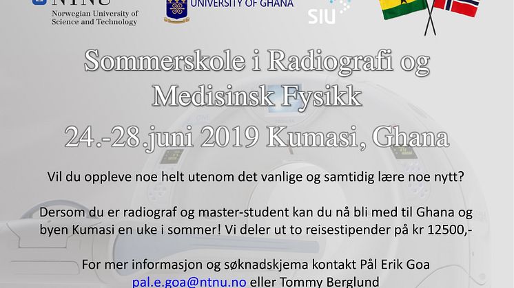 Vil du oppleve noe helt utenom det vanlige og samtidig lære noe nytt? Er du radiograf og master-student kan du nå bli med til Ghana og byen Kumasi en uke i sommer!