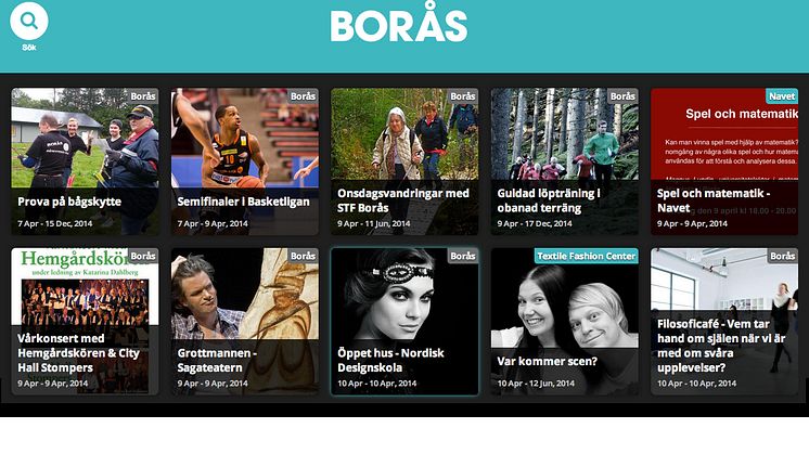 Responsiv kalender ska stärka evenemangsstaden Borås