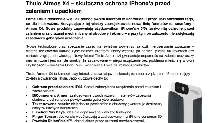 Thule Atmos X4 – skuteczna ochrona iPhone’a przed zalaniem i upadkiem