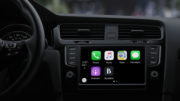BookBeat lanserar stöd för Apple CarPlay