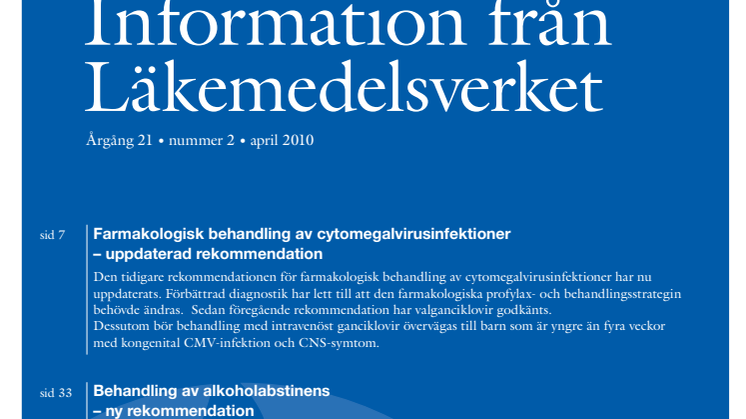 Information från Läkemedelsverket #2 2010