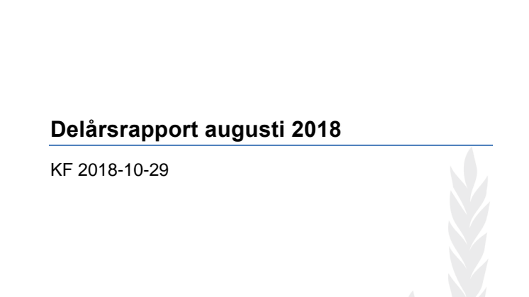 Delårsrapport jan-aug 2018
