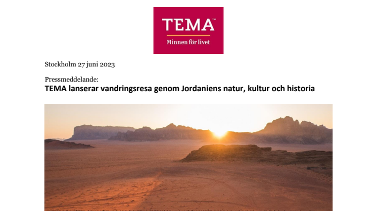 Pressmeddelande från TEMA TEMA lanserar vandringsesa till Jordanien.pdf