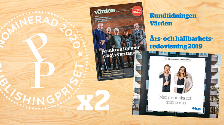 Hållbarhetsredovisning och kundtidning nominerade till Publishingpriset