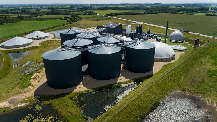 Biogasanläggning i Danmark som drivs av Nature Energy