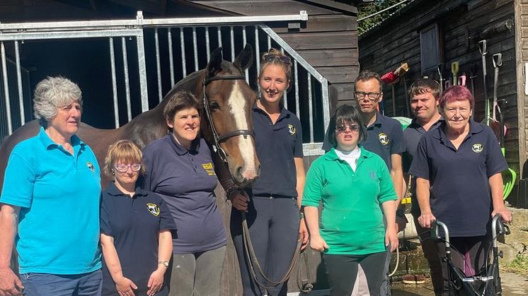 Erme Valley riders pictured with one of the horses