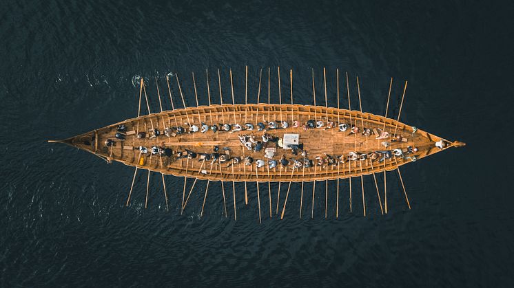 The Myklebust ship, one of the world's largest Viking ships. Copyright: Ruben Soltvedt. 