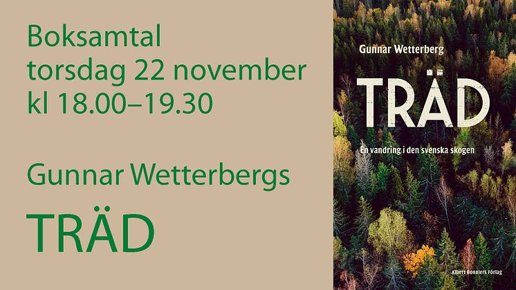 Boksamtal 22 november: Träd – en vandring i den svenska skogen