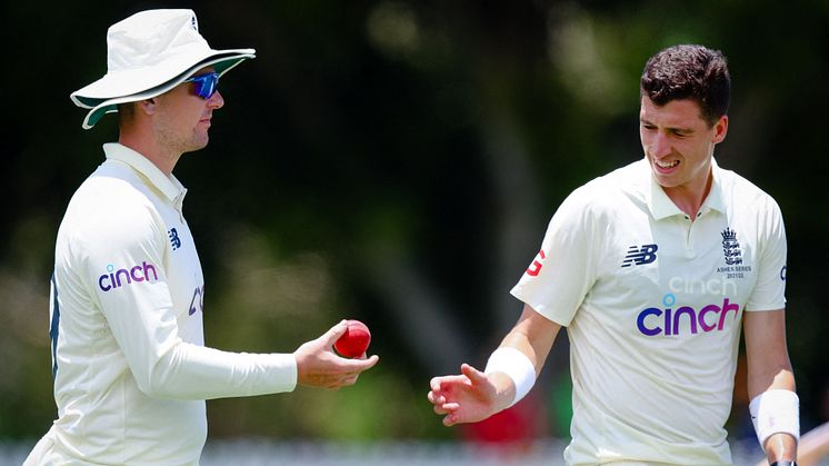 Alex Lees (L) and Matthew Fisher playing for England Lions this winter (Getty Images)