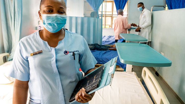 Nurse in Subol Hospital in Lagos Nigeria.