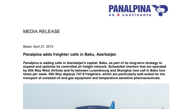 Panalpina adds freighter calls in Baku, Azerbaijan