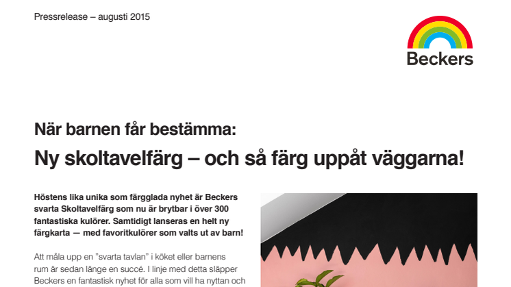 När barnen får bestämma: Ny skoltavelfärg – och så färg uppåt väggarna!