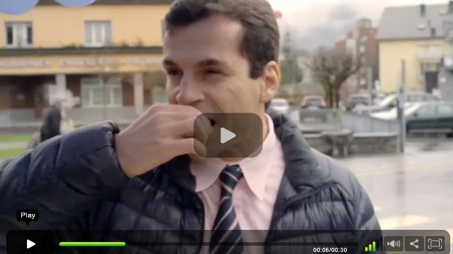 Kalles Kaviar-reklam: Kalles i Schweiz