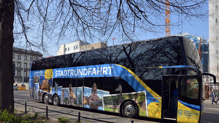 Doppeldeckerbus der Stadtrundfahrt Leipzig GmbH