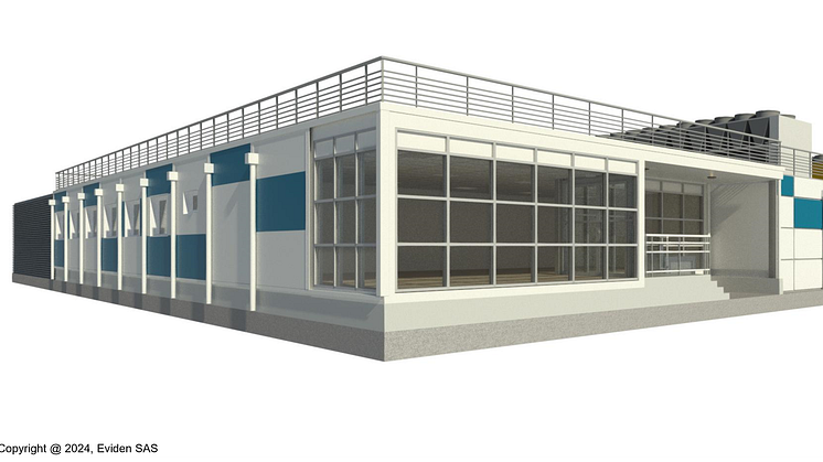 Visualization of the modular data centre by Eviden SAS. 