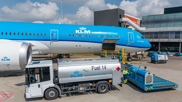 KLM at the airport 