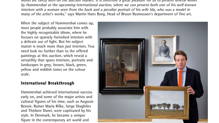 Hammershøi Auction in March 2016