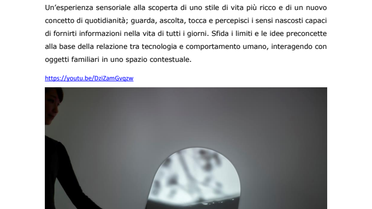  Sony presenta “Hidden Senses”  alla Milano Design Week