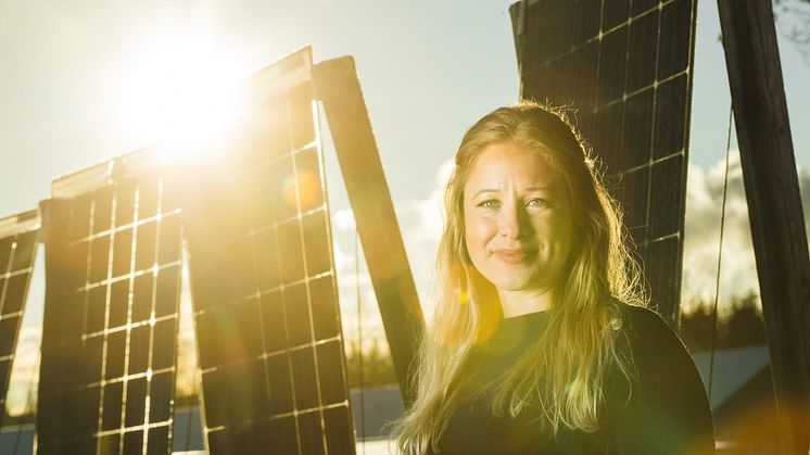 Linnea Assmundson, projektledare för Arctic Solar som drivs av Piteå Science Park 