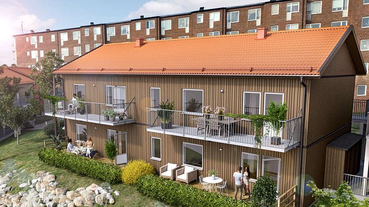 Bostadsrättsföreningen Smörblomman, med 34 bostadsrätter i Björkekärr