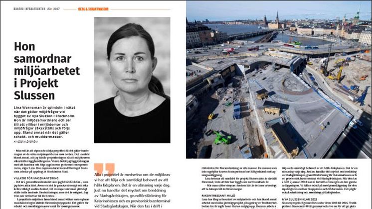 Dagens Infrastruktur intervjuar Lina Werneman om hennes roll i projekt Slussen