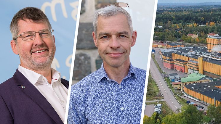 Jerker Delsing, professor i cyberfysiska system vid Luleå tekniska universitet och koordinator för digitaliseringsprojektet Arrowhead fPVN och Johnny Sundström, chef för anläggningsdata vid Stora Enso Fors, samt Stora Enso Fors Bruk.