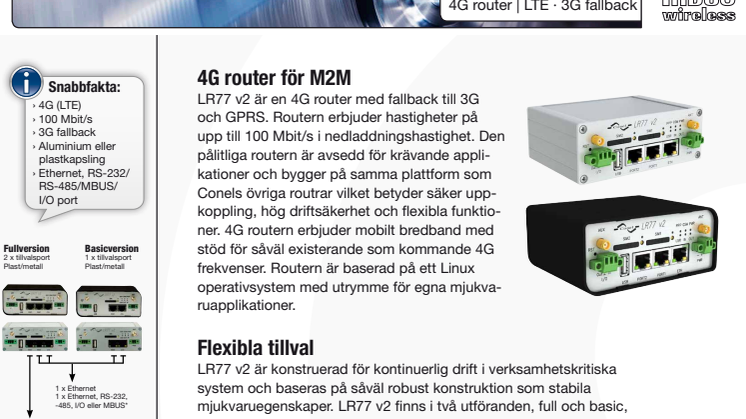 4G router LR77 v2 från Conel