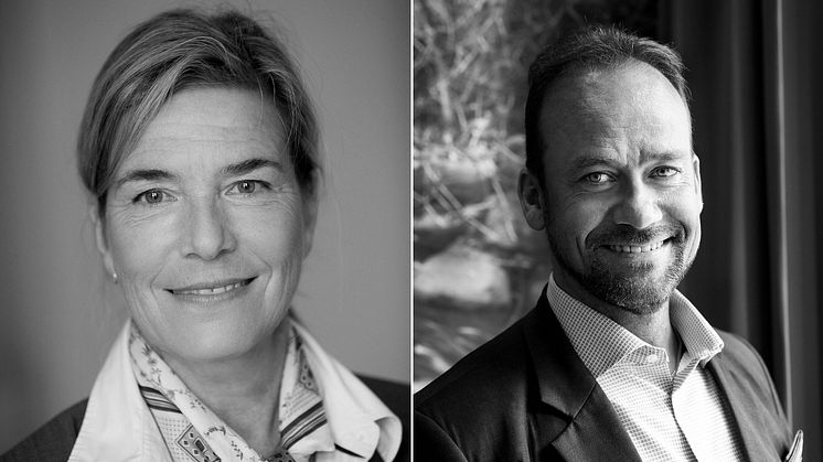 Annette Eriksson, VD Vasa Vind, och Tord Rixborn, affärsutvecklingsdirektör Modity.