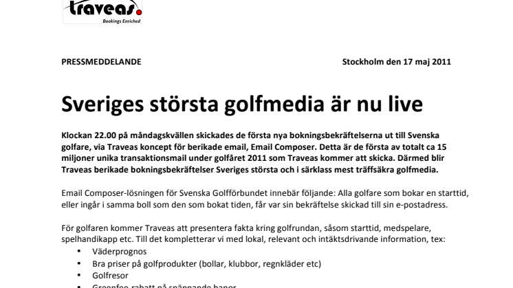 Sveriges största golfmedia är nu live