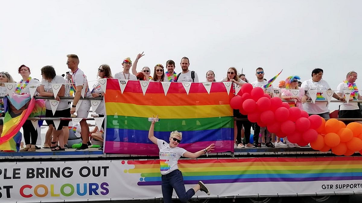 The GTR float at Brighton & Hove Pride 2019