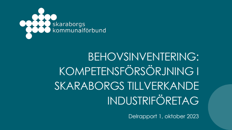 Rapport: Kompetensförsörjning i Skaraborgs tillverkande industriföretag