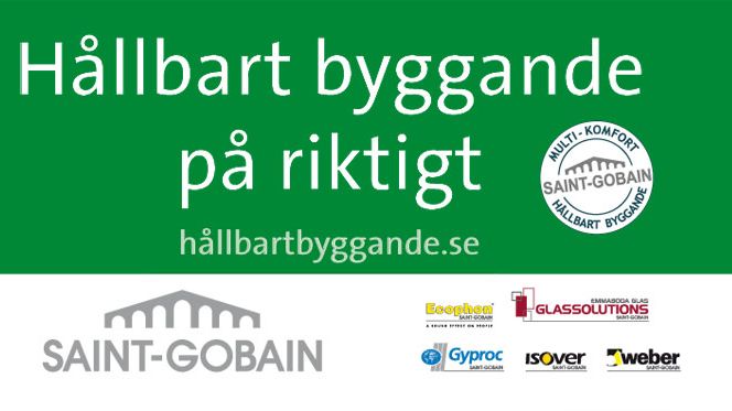 Saint-Gobain guldsponsorer till Building Sustainability SGBC14