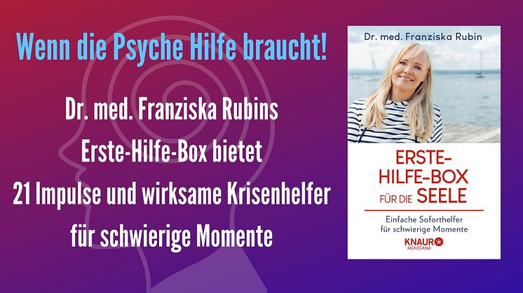 Schnelle Hilfe bei Grübelstimmung, Kraftlosigkeit und Überforderung: Franziska Rubins Erste Hilfe Box mit wirksamen Kraftmachern für die Seele