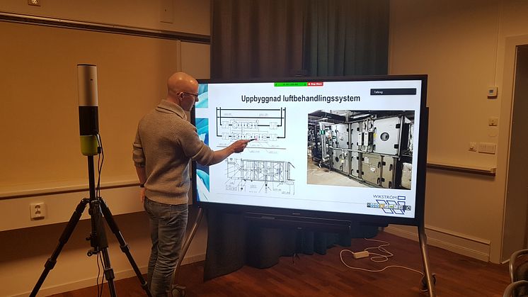 Henrik Quicklund håller distansutbildning i Luftbehandlingssystem