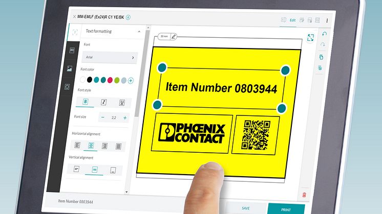 Mobile marking with the marking app for smartphone and tablet