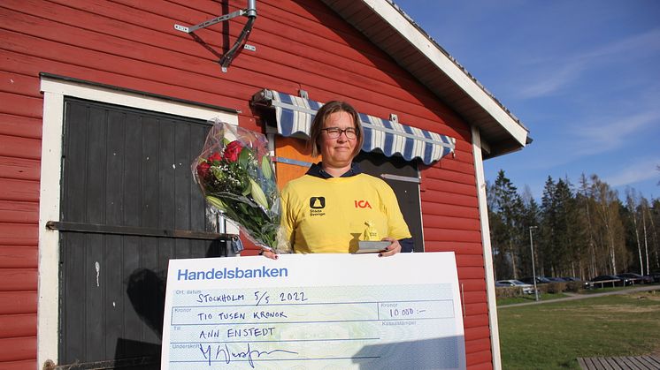 Ann Ernstedt, Sala, Simsällskap, vinnare av 2021 års ledarstipendium. Foto: Emmy Andersson/Städa Sverige.