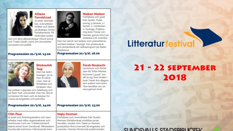 ​Ibn Rushd ordnar flerspråkig litteraturfestival i Sundsvall