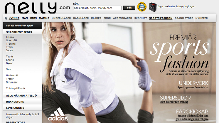 Nelly Sports Fashion – ny avdelning på Nelly.com